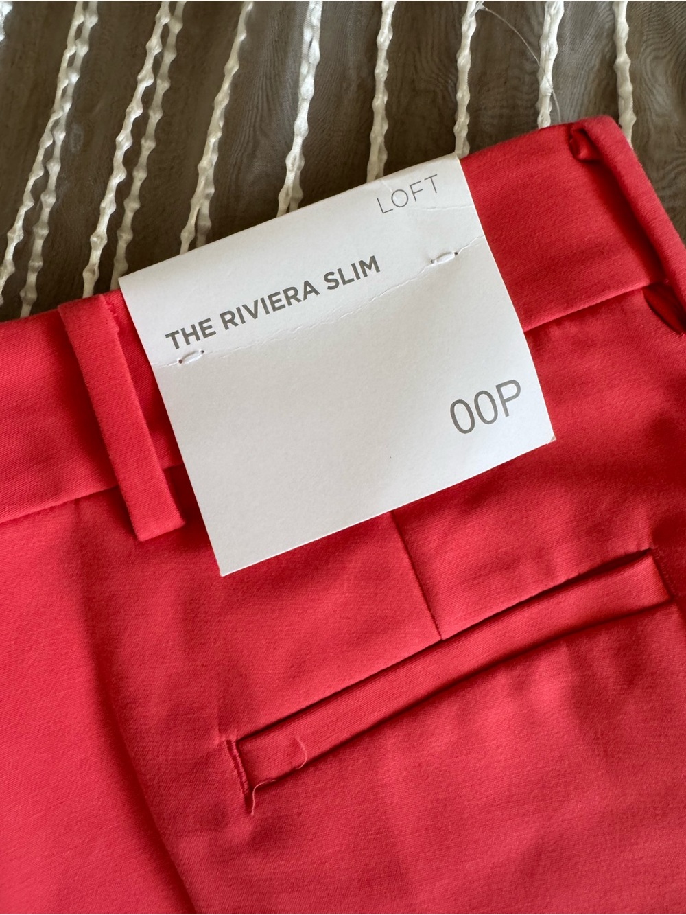 LOFT Coral Riviera Slim Pants 00P
